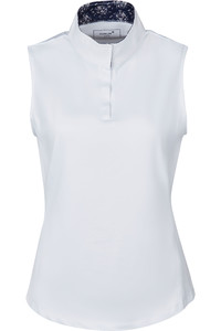 Dublin Womens Ria Sleeveless Competition Shirt - White / Navy